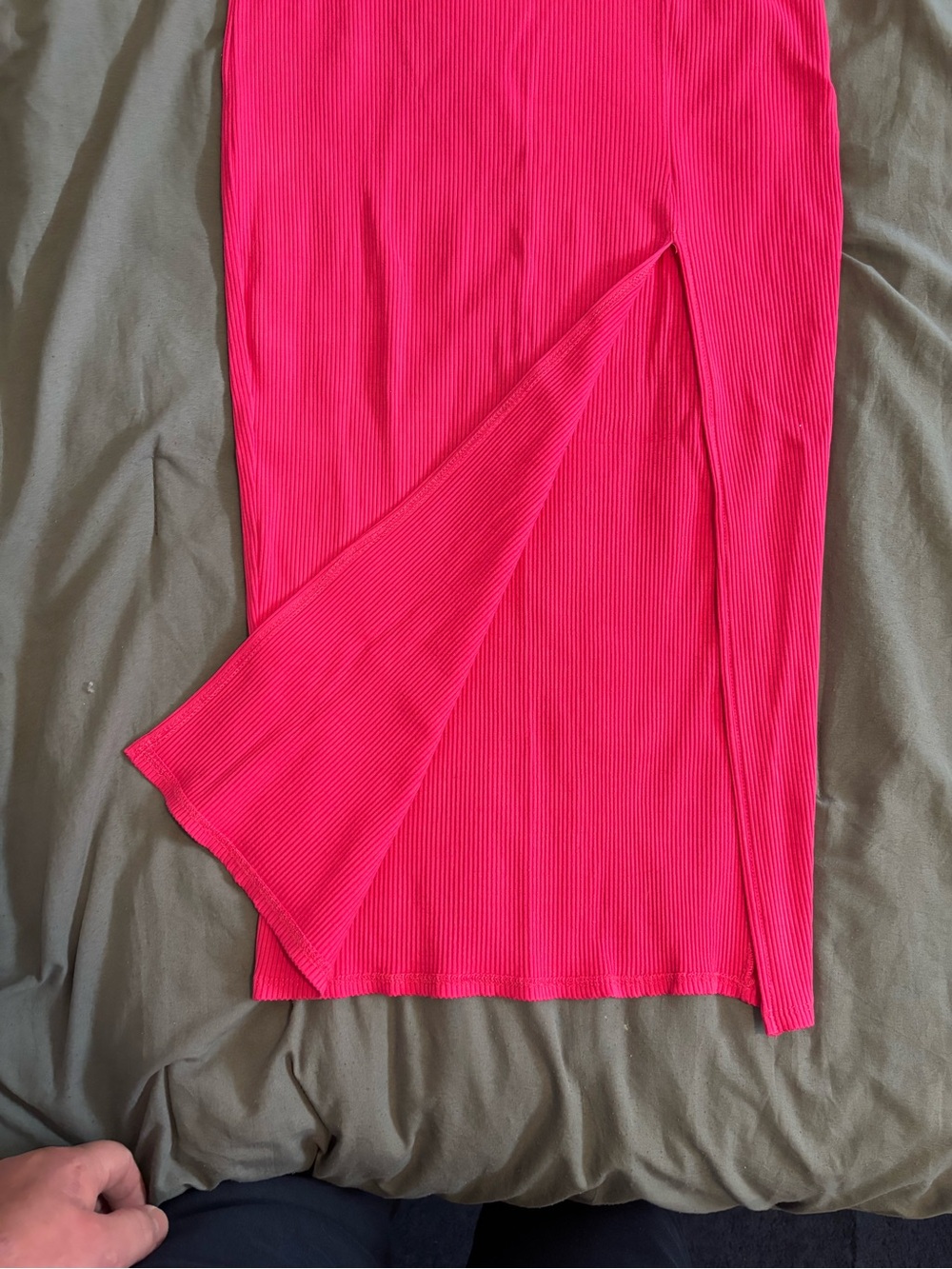 Lulu's Vibrant Hot Pink Ribbed Two-Piece Set - Picture 5 of 8